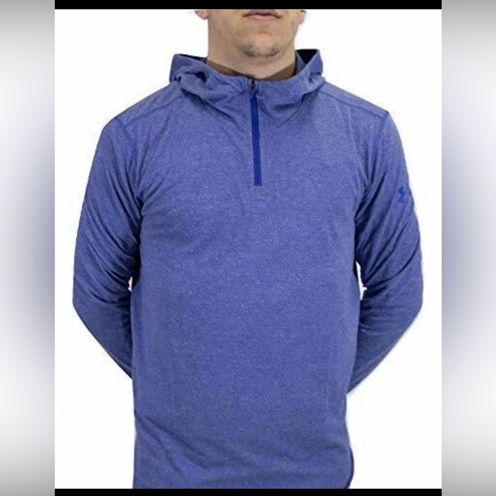 Under Armour Mens Blue Threadborne Knitted Hoodie Size Large 1301587-408 NWT